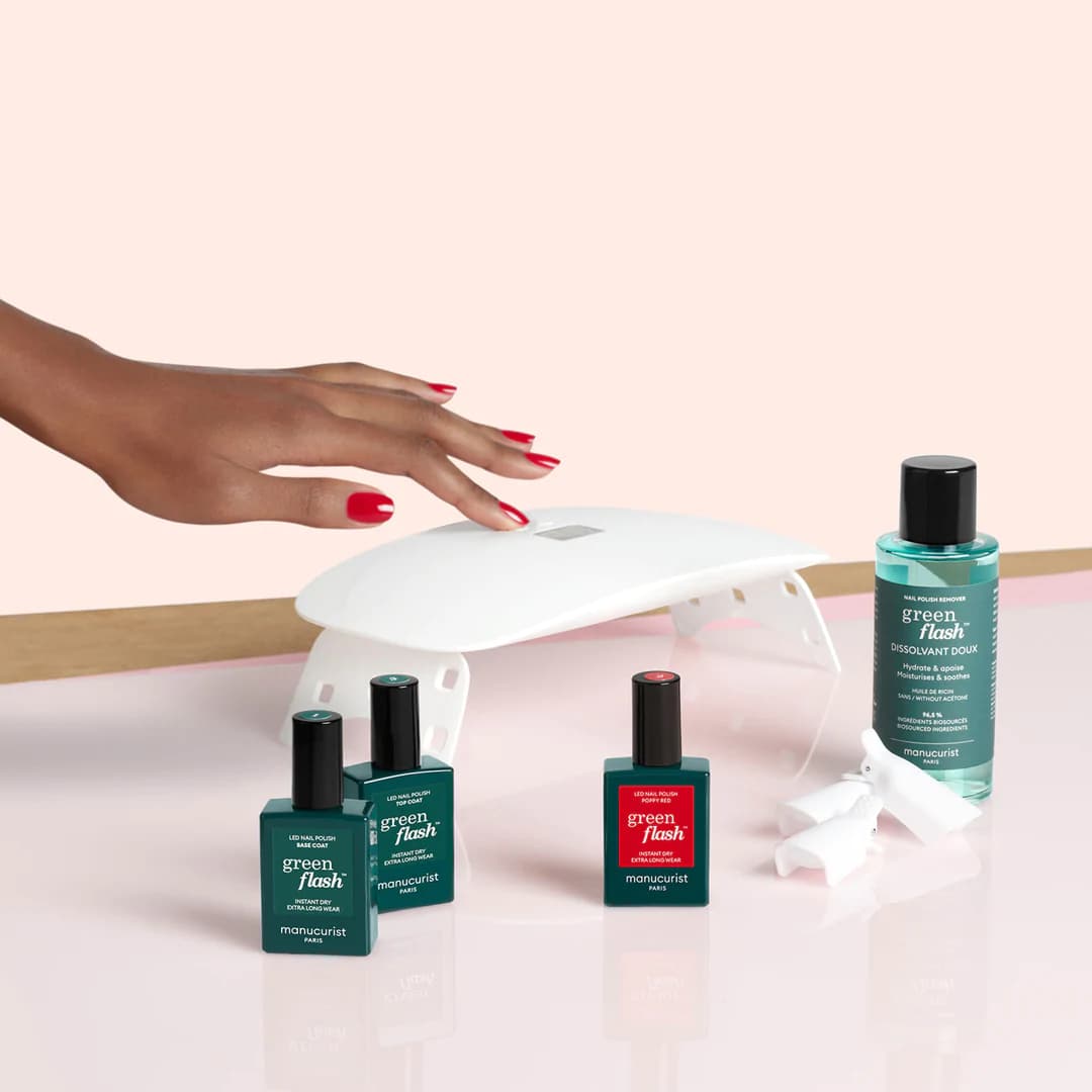 Gel set s UV lampou Poppy red